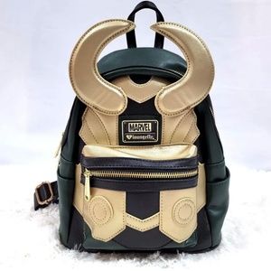 Loungefly Marvel Loki Green/Beige Backpack New